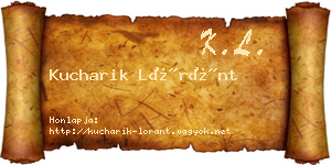Kucharik Lóránt névjegykártya
